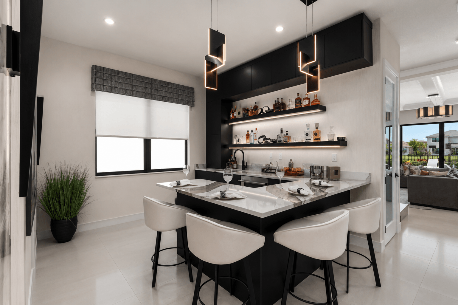 Custom built-in by Beyond Closets — media center bar 4